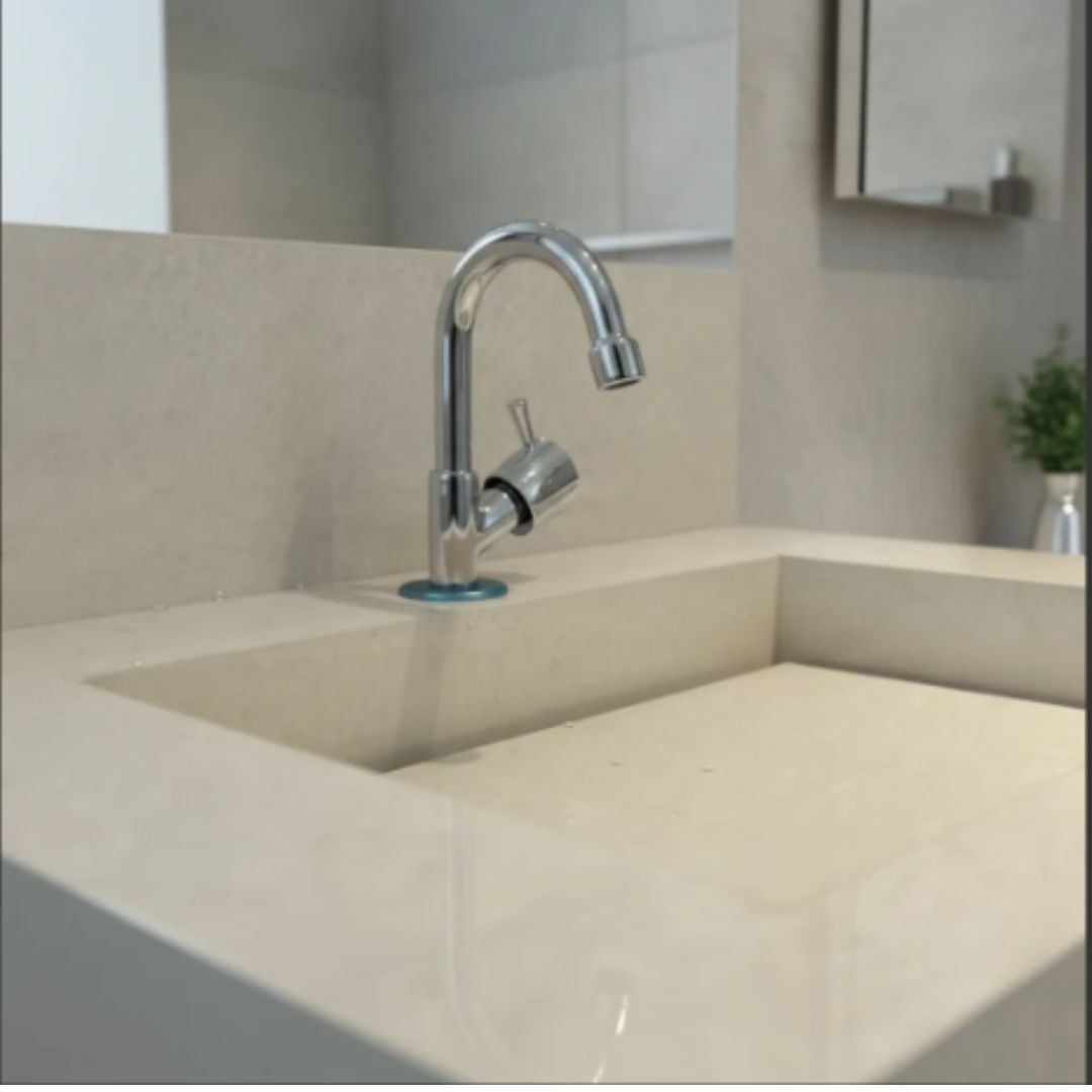 Cuba Esculpida No Porcelanato ( Modelo Retangular ) 60x45x10 Bege Areia - Image 2