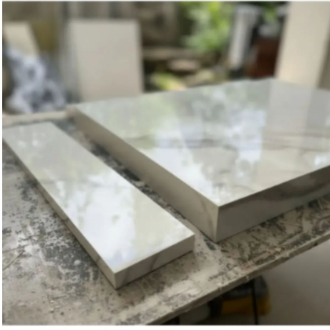 Bancada Em Porcelanato P/ Cuba D Sobrepor 0,60 X 0,45 X 0,04 Branco - Polido - Image 5