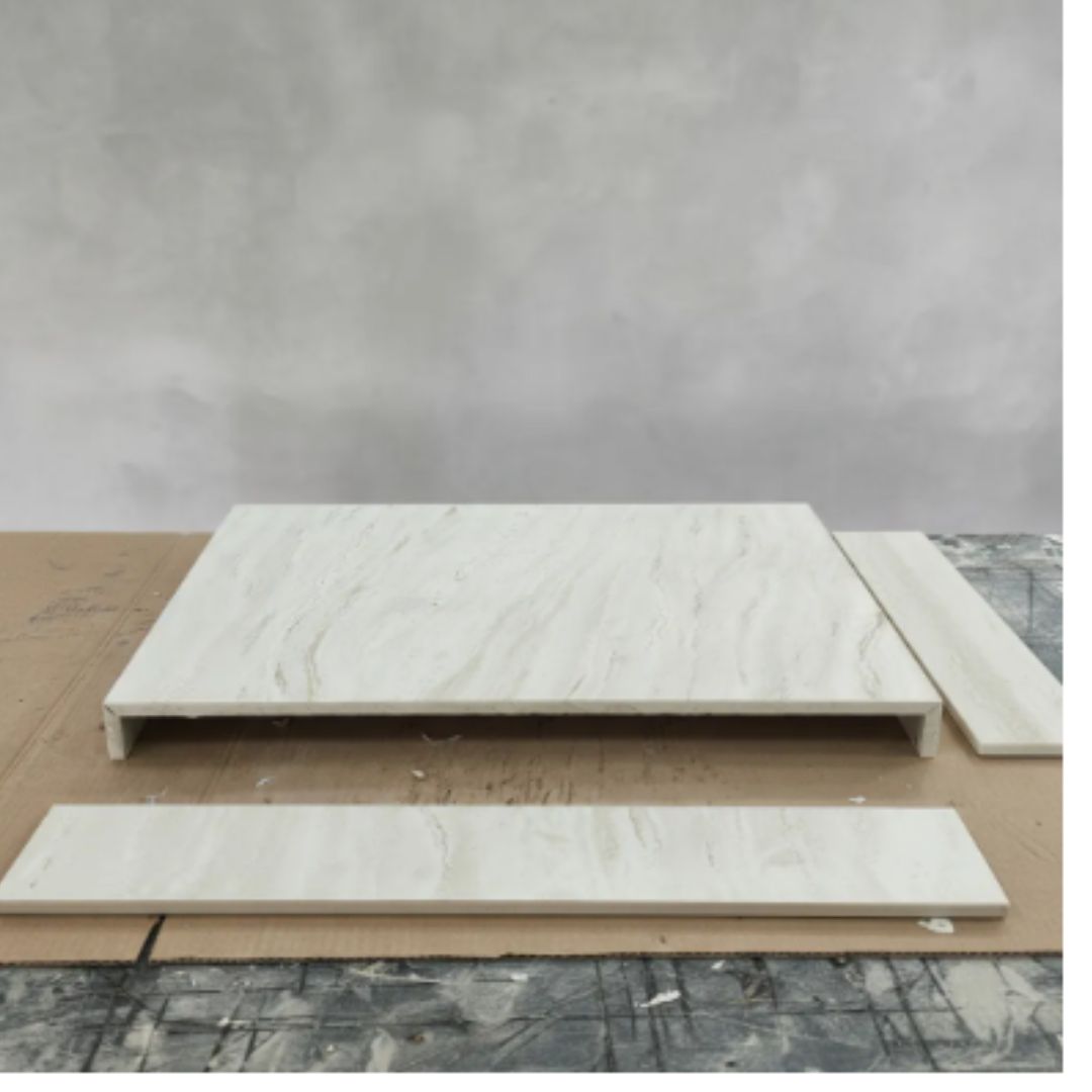 Bancada Em Porcelanato P/ Cuba D Sobrepor 0,60 X 0,45 X 0,04 Travertino- Acetinado