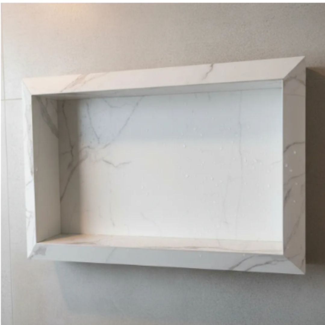 Kit Completo: Cuba Esculpida 60x45x10 + Nicho 0,60 X 0,40 Calacata Acetinado - Image 9