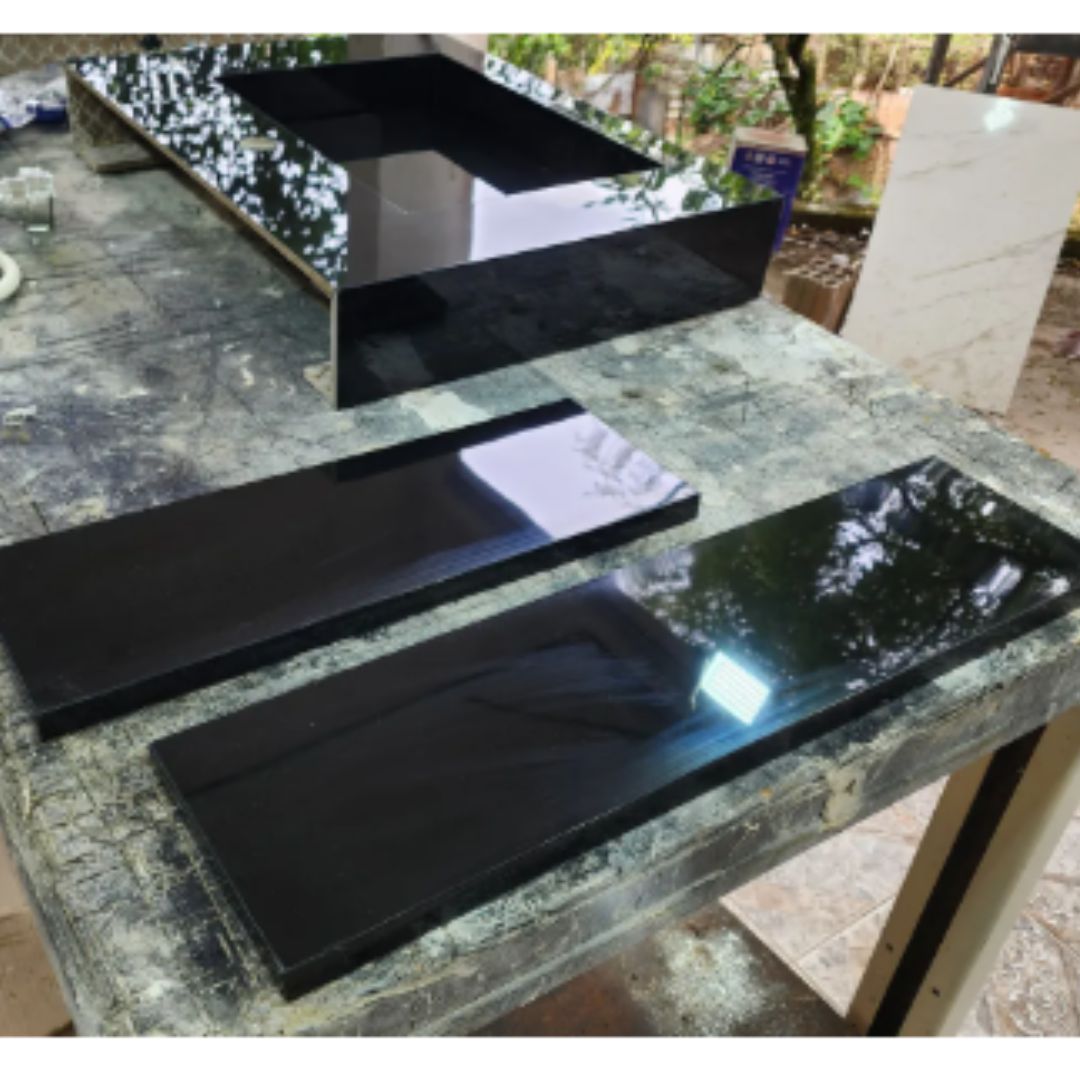 Cuba Esculpida No Porcelanato ( Modelo Retangular ) 60x45x10 Preto- Polido - Image 4