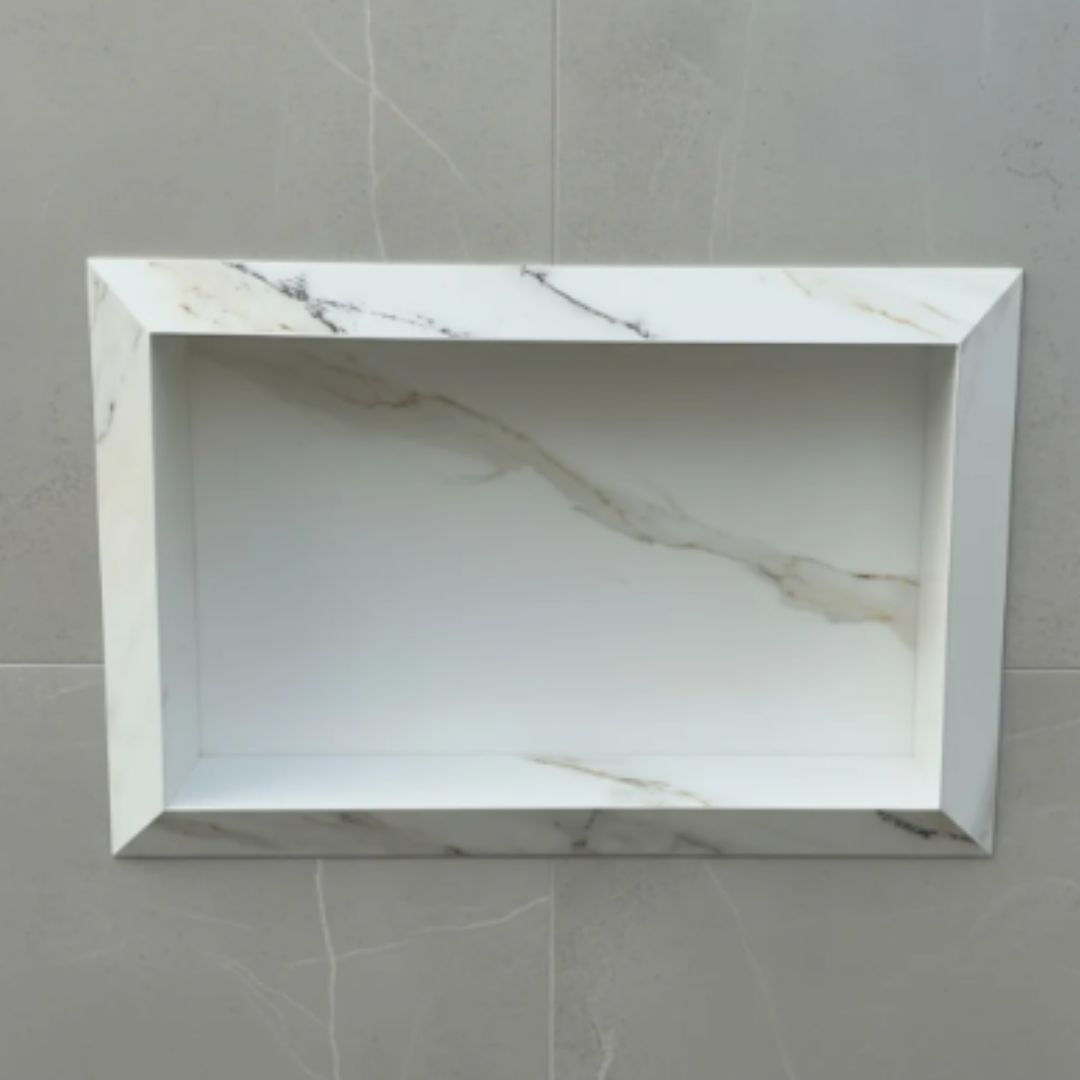 Nicho Borda Diamante 0,60 x 0,40 x 0,10 Branco com Rajas - Acetinado