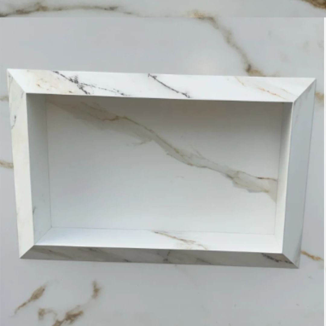 Nicho Borda Diamante 0,60 x 0,40 x 0,10 Branco com Rajas - Acetinado - Image 2