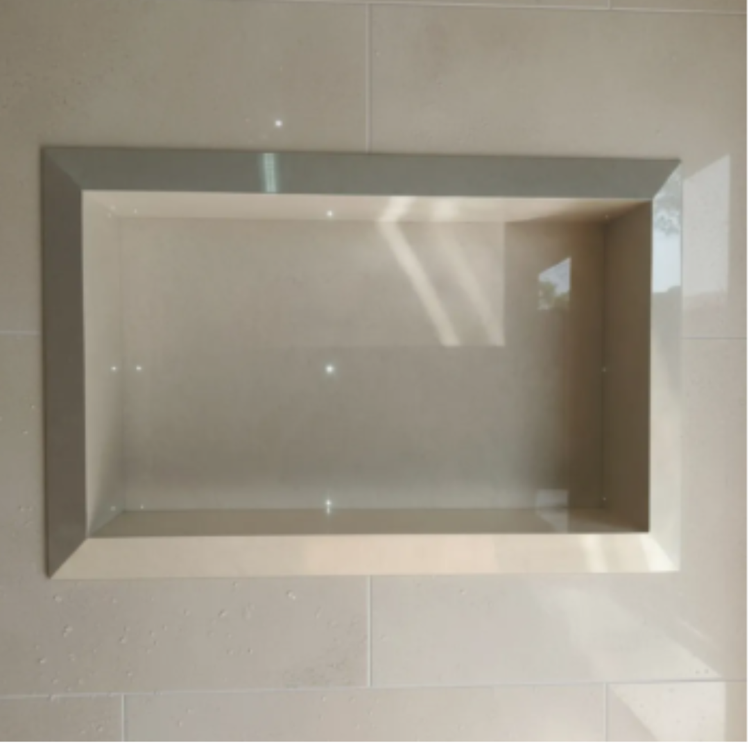 Nicho Borda Diamante 60x40x10 ( Pronto Para Envio ) Bege Chumbado-polido