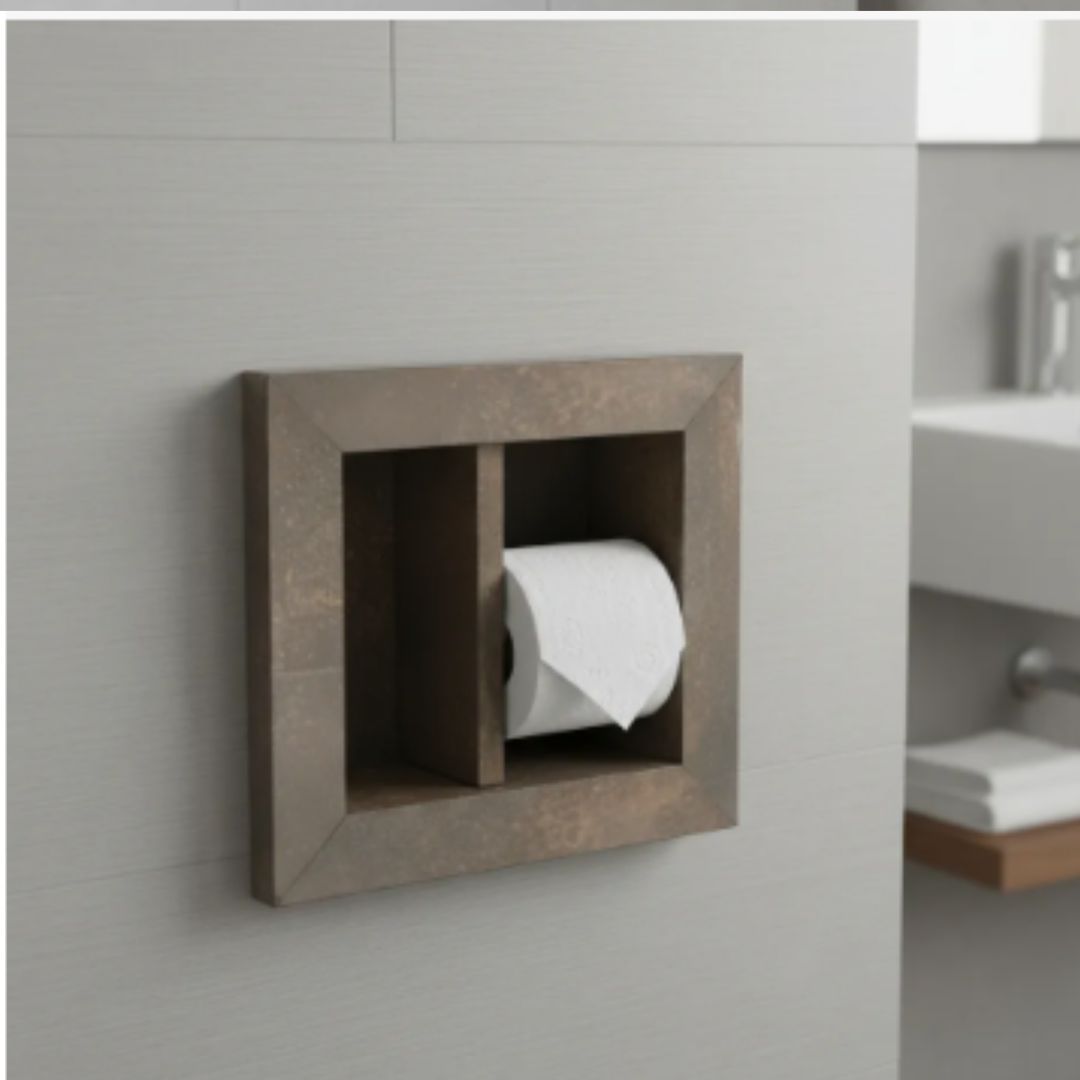 Nicho Papeleiro Borda Quadrada 35x31x10 Aço Corten - Polido - Image 6