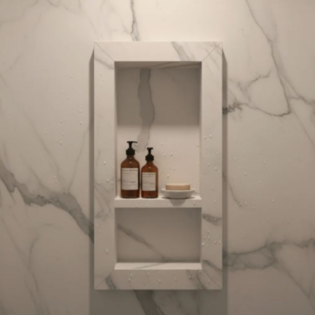 Nicho Perfumeiro Borda Quadrada 60x32x10 Calacata - Polido - Image 2