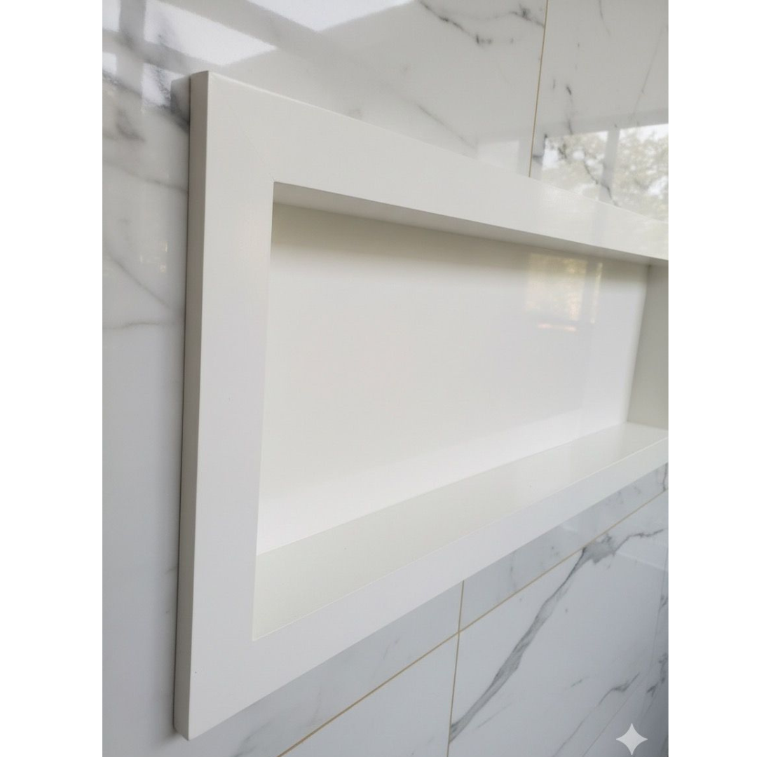 Nicho Borda Quadrada Inteiriço 1,10x0,40x0,10 Branco Polido - Image 5